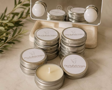 Lembrancinhas de velas aromáticas personalizadas Limméa